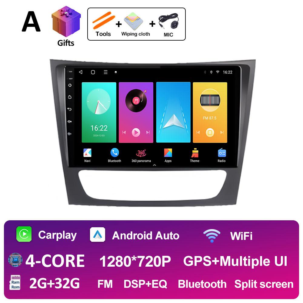 For Mercedes Benz E-class W211 2002 2003 2004 - 2008 GPS Navigation Wireless Carplay DSP Stereo Autoradio QLED IPS Screen WIFI