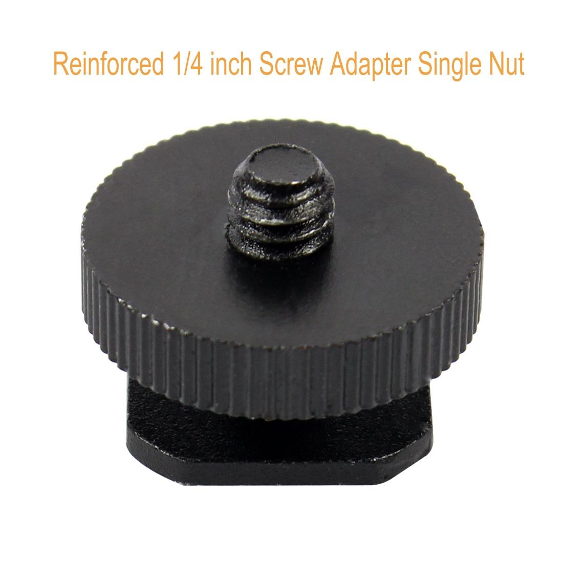 

Single Double Nuts Cold Shoe Mount 3/8 1/4 5/8 Screw Bracket Stand Holder for GoPro Action Camera DSLR Photo Studio Flash Tripod