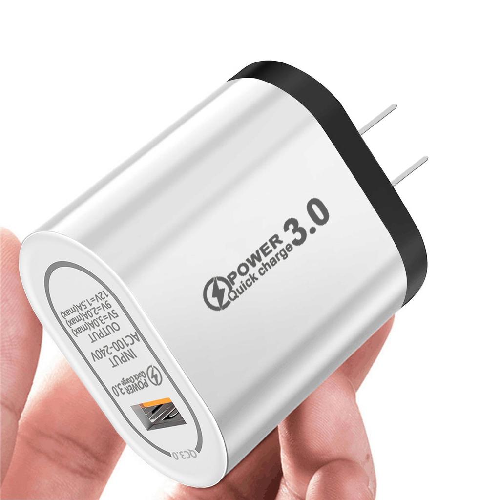 Universal QC3.0 Fast Charging Single Port Charger - UK, EU, US Compatible