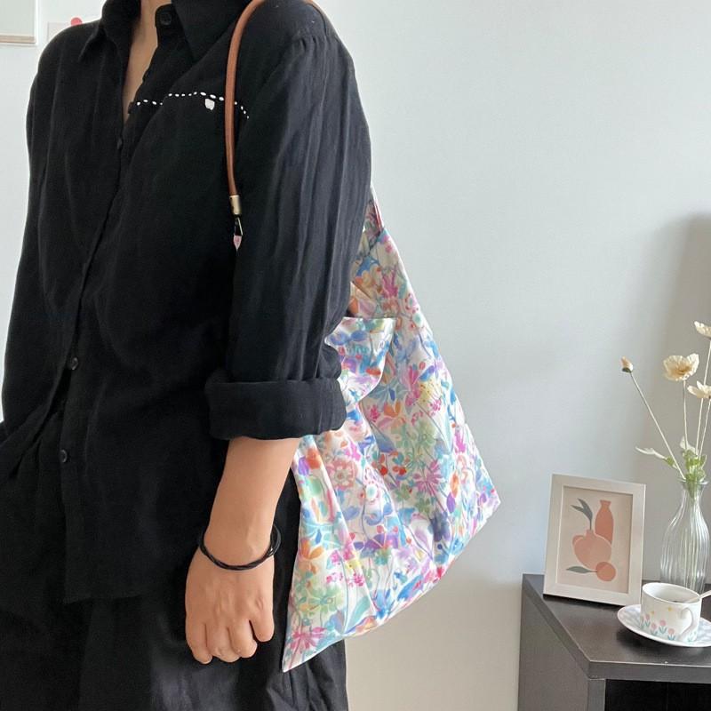 New French Liberty Floral Bag Emerald Bay Cotton Thin Printed Shoulder All-match Women's Cross-body