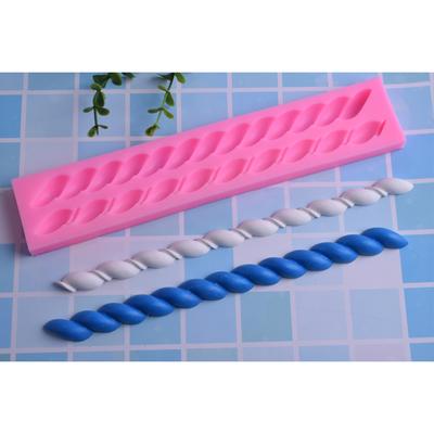 2 Torcere corda corda candela fondente stampo in silicone fai da te torta al cioccolato decorazione argilla stampo in gesso