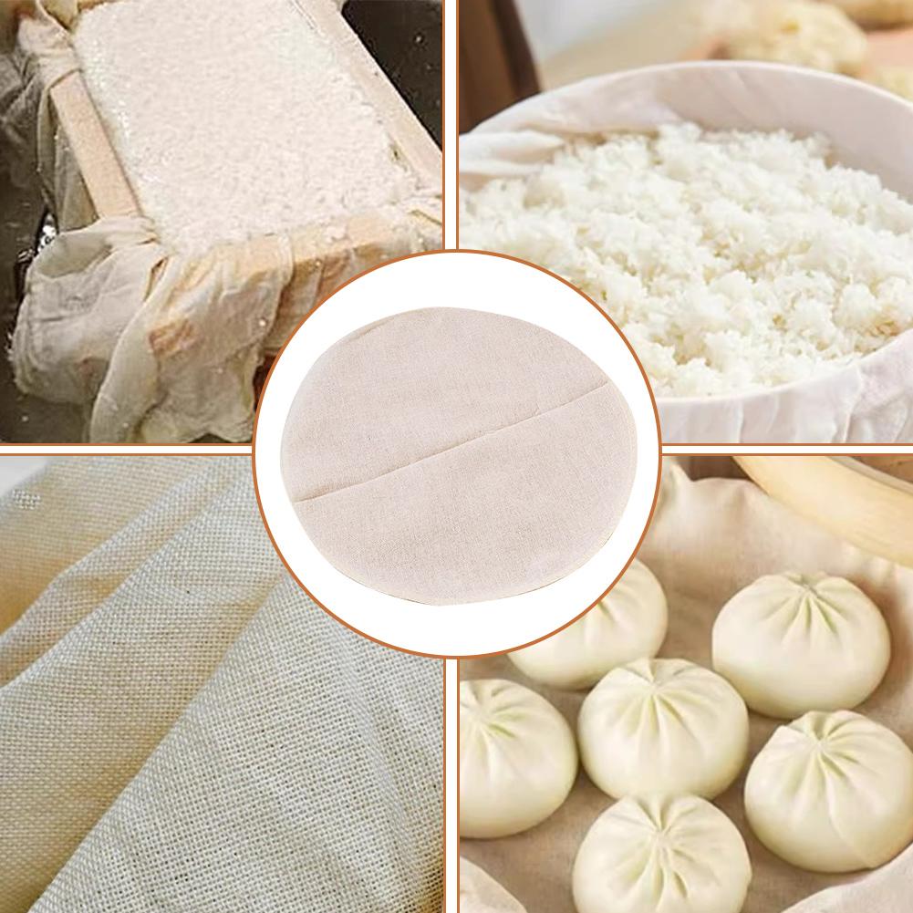 40/50/60CM Pure Cotton Steamer Cloth Household Drawer Cloth Steamed Rice And Bun Mat Round Cotton Gauze Kitchen Steamer