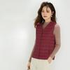 Women's V Neck Sleeveless Down Vest Regular Fit Casual Style Reversible Neckline Waistcoat