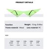 Cat Eye Rimless Sunglasses Women Fashion One Piece Lens Sun Glasses Female Trend Triangle Eyewear Men UV400