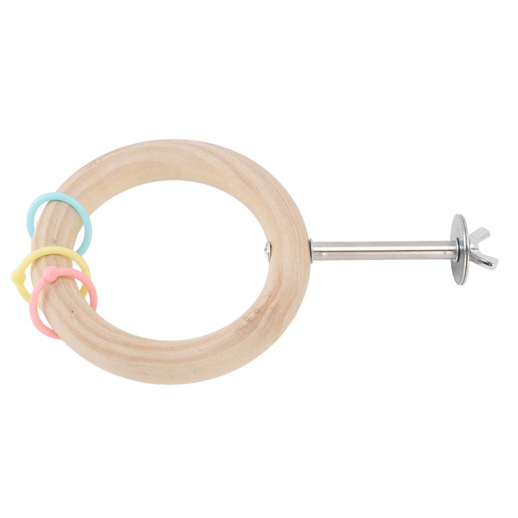 Bird Cage Round Perch Wooden Stable Structure Multifunctional Bite Proof Parrot Swing Perch Stand To