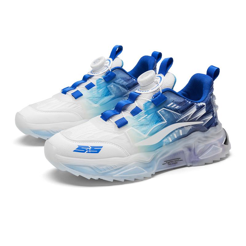 Мужская обувь дышащая вращающаяся пряжка спортивная повседневная обувь парный стиль кроссовки для бега для подростков и пап 36 синий 2885₽