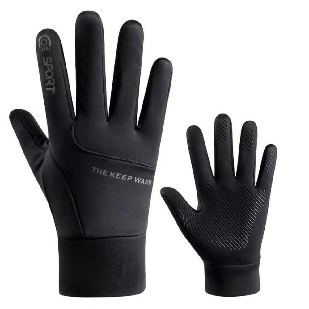 Plush Winter Gloves Touchable Screen Driving Mittens New Skiing Gloves Men