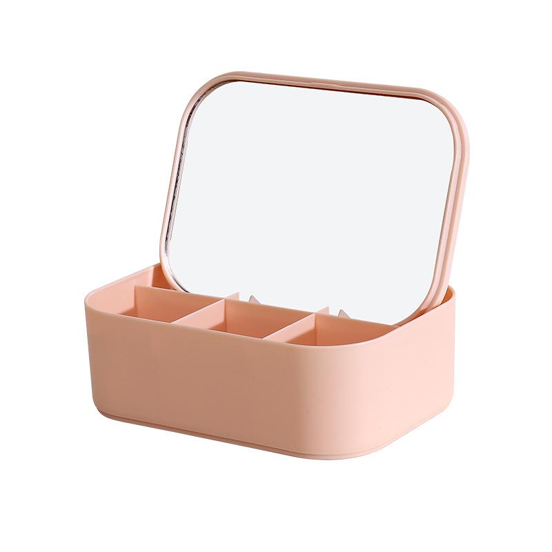 Creative Makeup Mirror with Storage Box – Cute, High-Definition Princess Mirror for Dorm or Dressing Table
