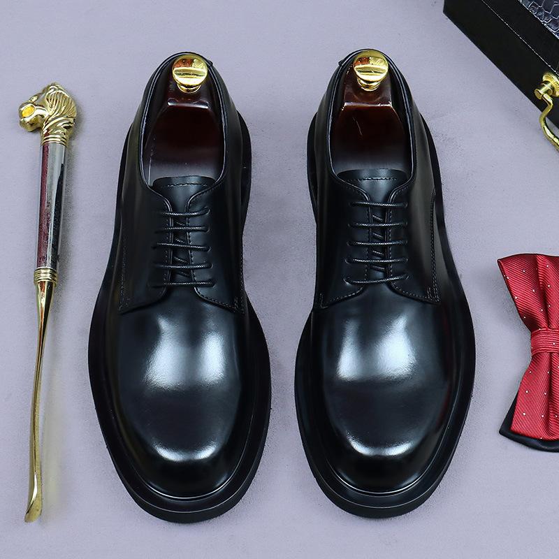 High-end leather shoes formal leather business casual commuter leather shoes men's first-layer cowhide shoes