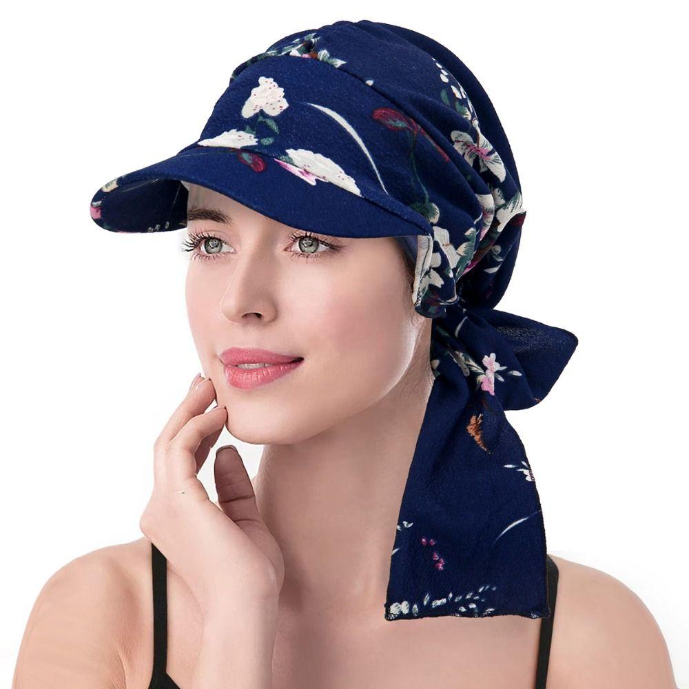 Print Women Hijab Caps Wrap Hair Ladies Headscarf Hat Fashion Turban Bonnet  Hide Hair