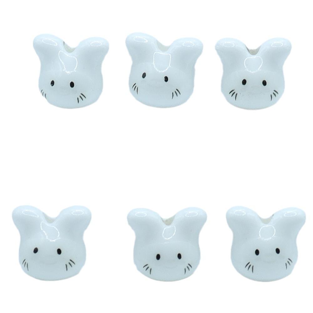 Niedliche kleine Kaninchen glasierte Keramikperlen für DIY Schmuck und Accessoires