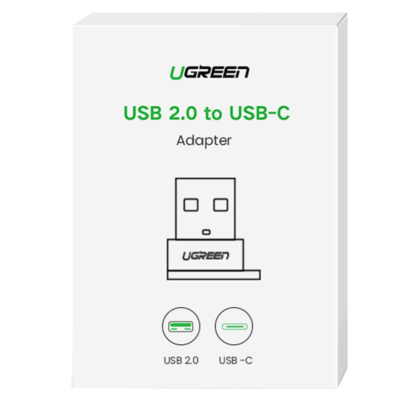 Adapter Usb Ugreen Us280 Usb-C Do Usb-A 2.0 (Czarny)