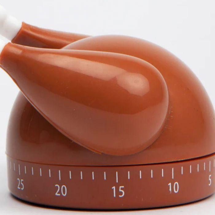 Mechanische Timer - Kalkoen - Bruin - 60 Minuten - 6,3 x 5,1 cm - Kunststof