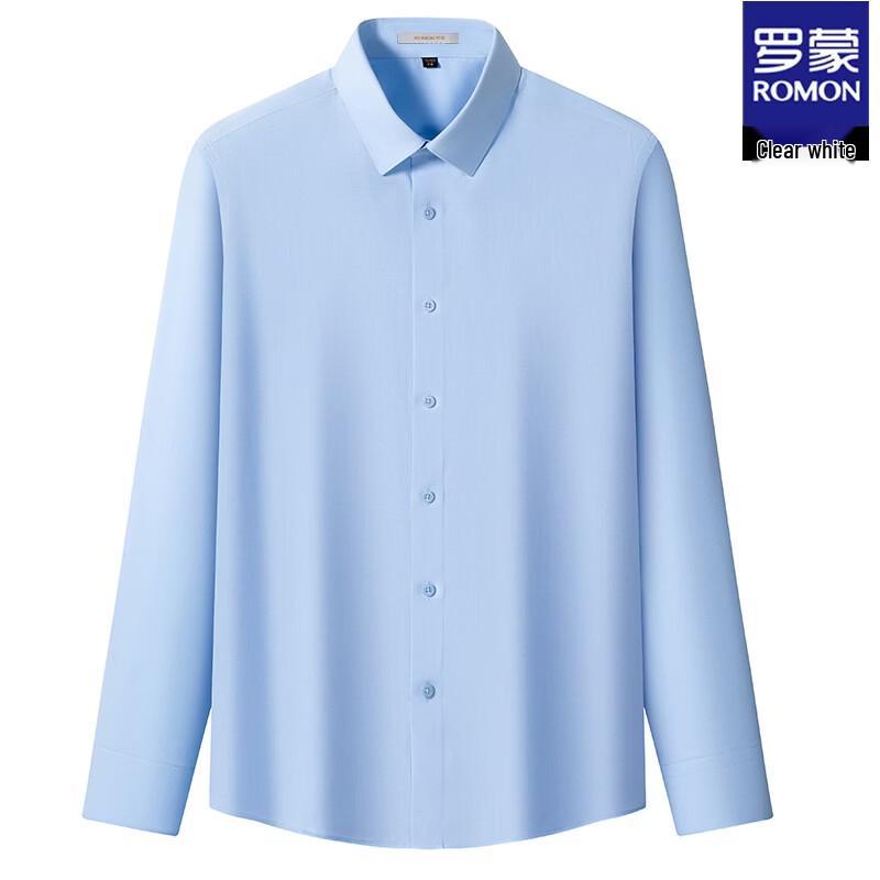 ROMON Men's Non-Iron Long Sleeve Business Casual Shirt