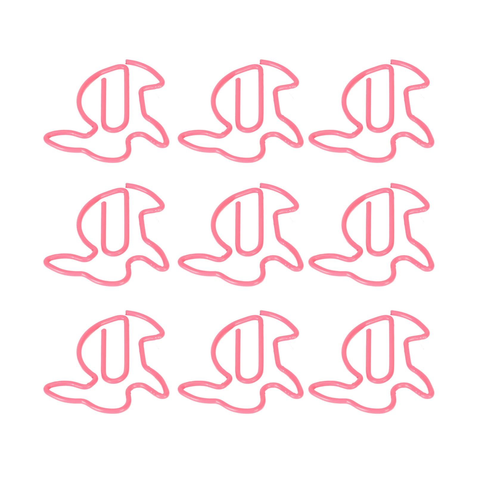 

100 шт. скрепок в форме кролика, креативные милые мультяшные животные, золотистые маркеры для страниц, зажимы для заметок розовый