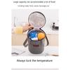Handheld cylindrical insulated lunch bag, lunch box bag, portable, meal bag, waterproof, picnic bag, simple