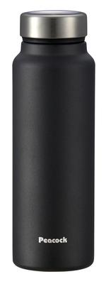 Keeps Drinks Hot and Cold for Hours. Peacock Vacuum Bottle Co., Ltd. 600ml Water Bottle, Web-Exclusive Color Graphite Black. Lightweight, Keeps