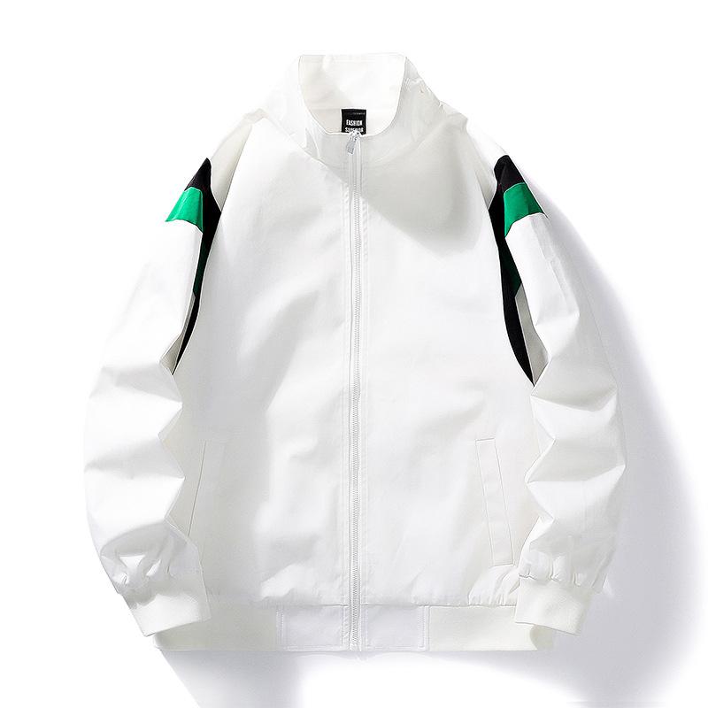 Autumn and Winter American Baseball Jersey Men's Stand-up Collar Jacket Loose Color Matching Simple Men's Jacket Jacket Men