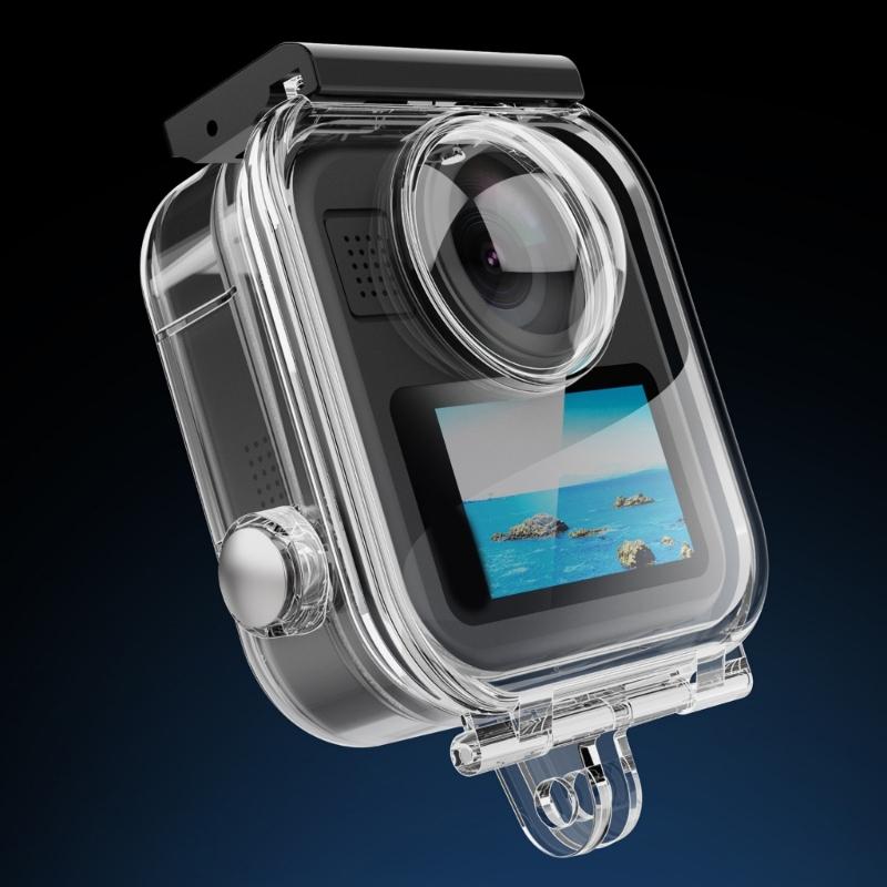 Transparent Protective Cover For Max2 Cameras High Strength Waterproof Diving Case Quick Release Lock Enhances Stability