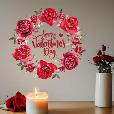 Adesivo San Valentino Frigo Cuore Rimovibile Decalcomania Vetrofania per