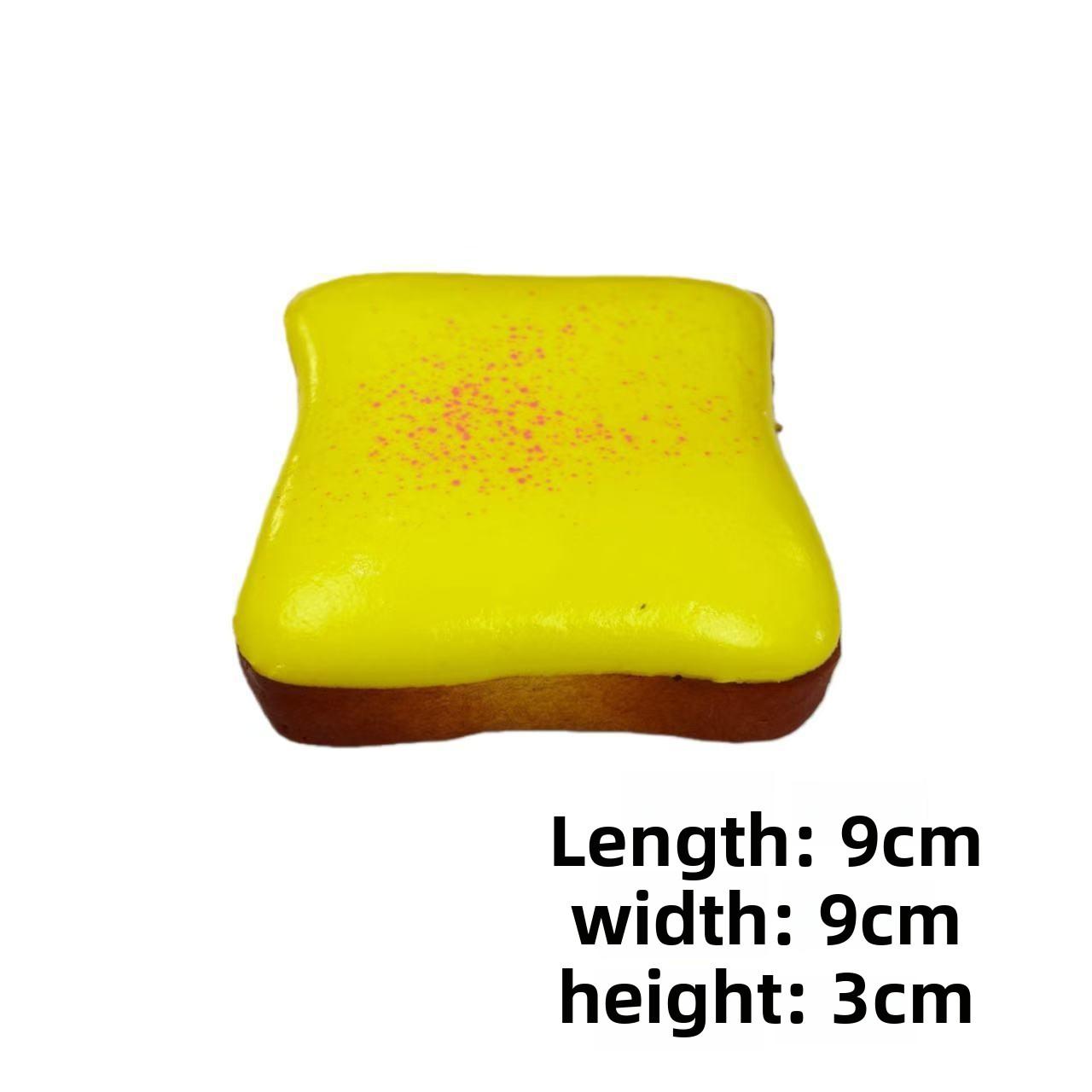 Langzaam Rijzend Toast Squishy Stressverlichtend Speelgoed Brood Fidget voor Angst ADHD Autisme Cadeau geel