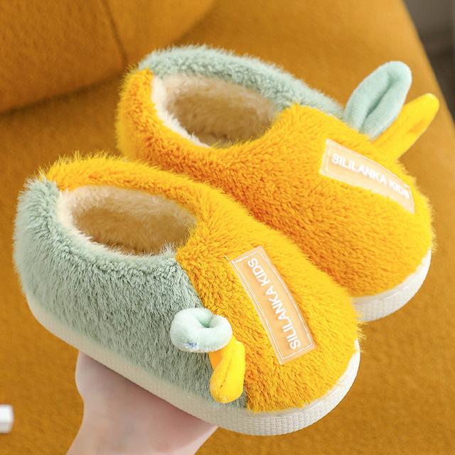 

Зимние теплые детские хлопковые тапочки на плоской подошве, осенняя домашняя обувь для маленьких мальчиков и девочек, нескользящая домашняя обувь для родителей и детей, тапочки 40-41(inner 25cm)