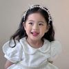 White Princess Hair Hoop Cute Children Headband New Pearl Bow Hairbands  Hair Accessories