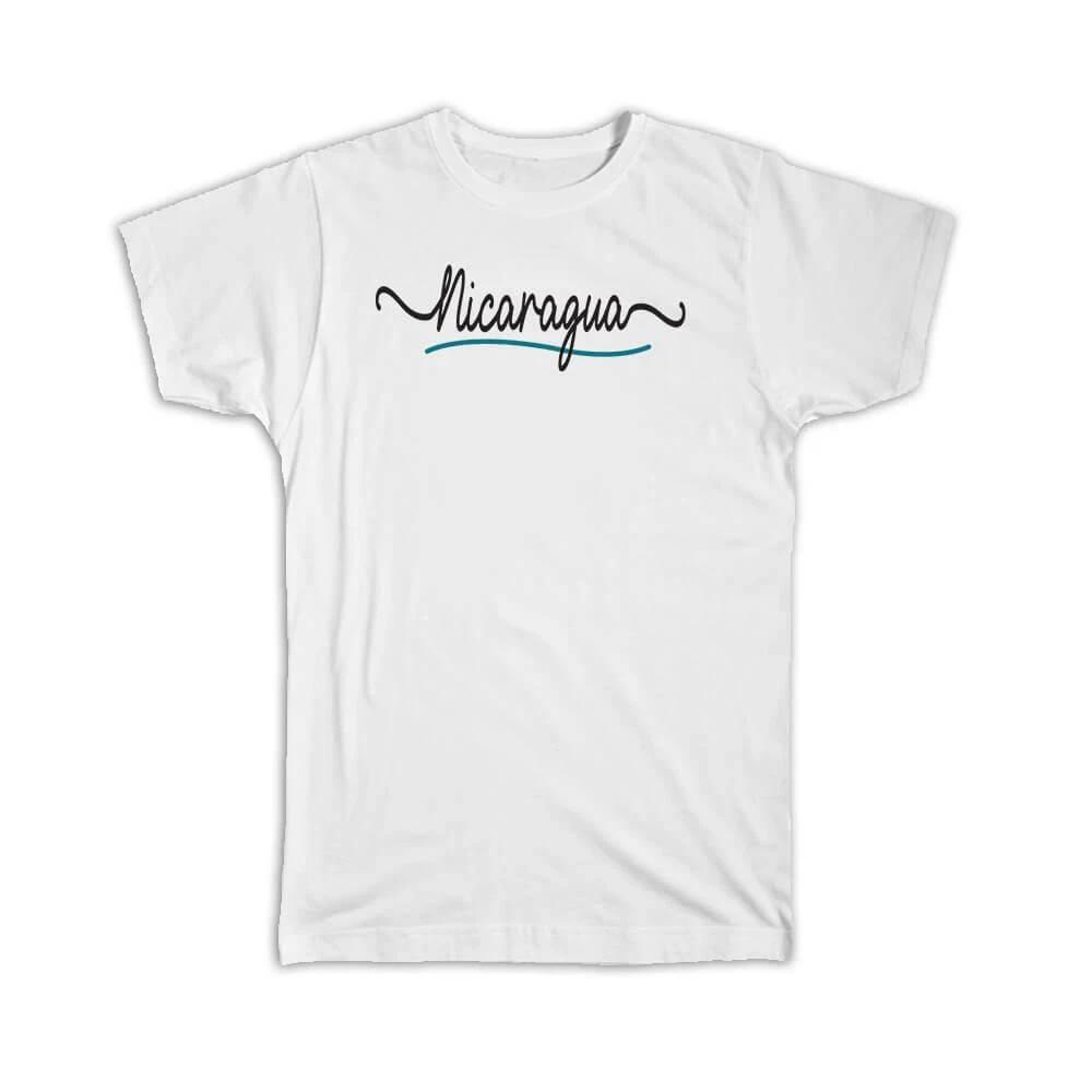 Gift T-Shirt : Nicaragua Flag Colors Nicaraguan Travel Expat Country Minimalist S