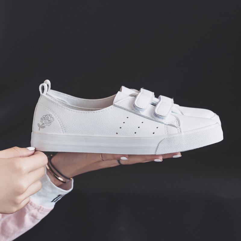 

Женские кожаные туфли Модные балетки Весна Лето Женские повседневные кроссовки Цветочные дышащие белые туфли Высококачественная женская обувь 40