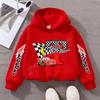 Cartoon Car Lightning McQueen Children's Pullover Hoodies Creative Anime A-Z  Letter Patterns Sweatshirt Kid Fashion Casual Top