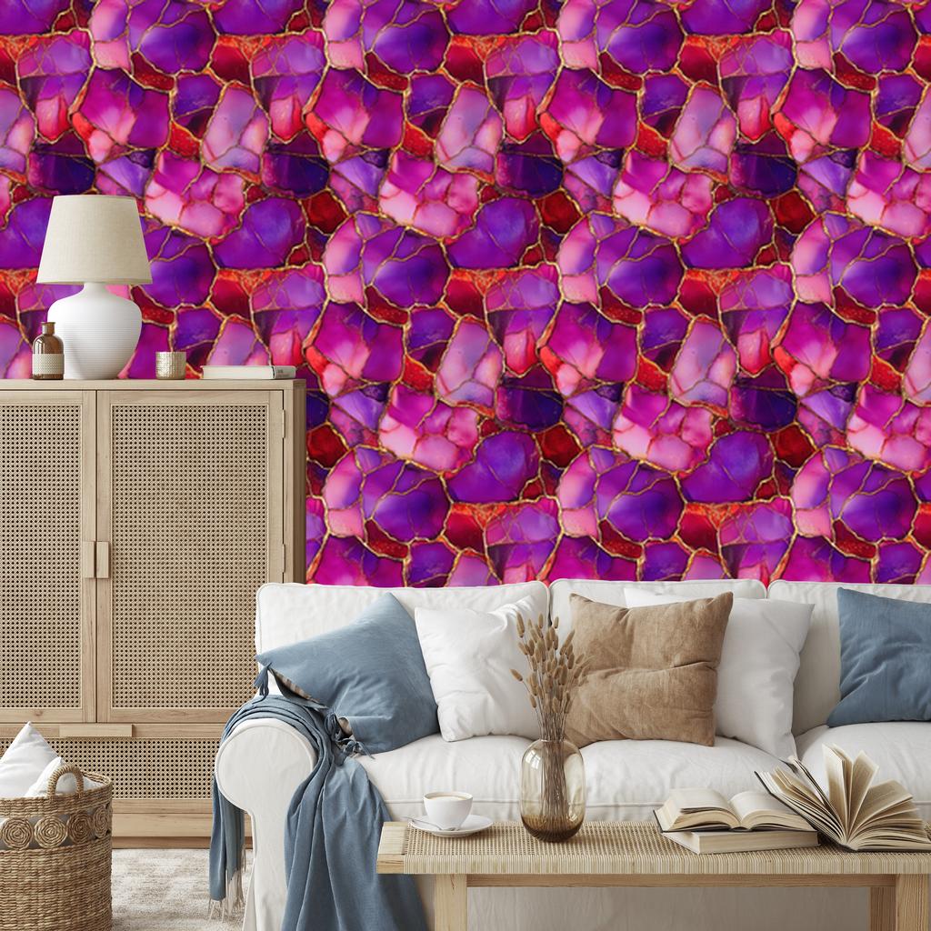 Ink wallpaper violet, purple, red and pink 50x1000