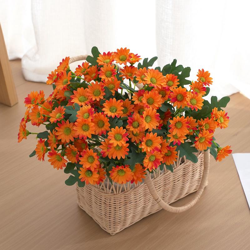 Artificial Flowers Plants 31cm Sun Flower Colorful Small Daisy Silk Home Garden Decoration Chrysanthemum Wedding DIY Party