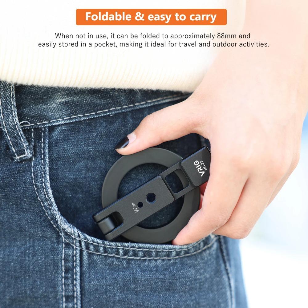 Tripod Mount Foldable Magnetic Phone Mount Phone Desktop Magnetic Holder Replacement for iPhone 16/15/14/13/12 Android Phones