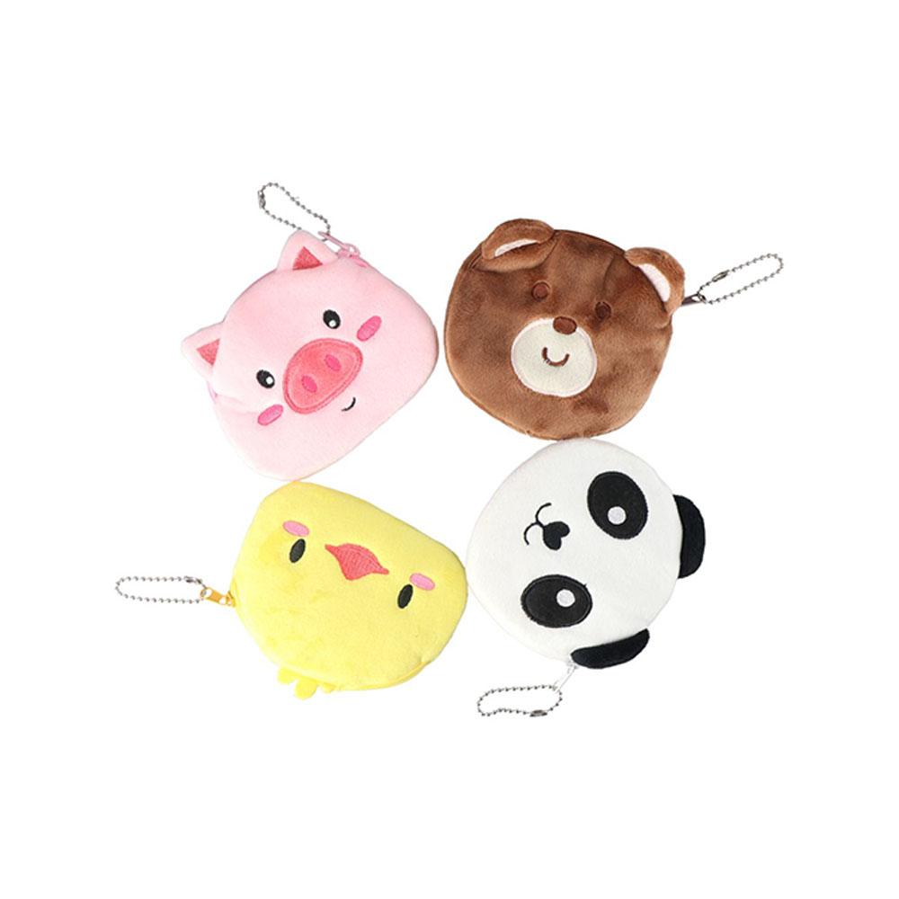 Chicken Panda Plush Coin Purse Bear Cartoon Storage Bag Portable Plush Earphone Bag  Ladies