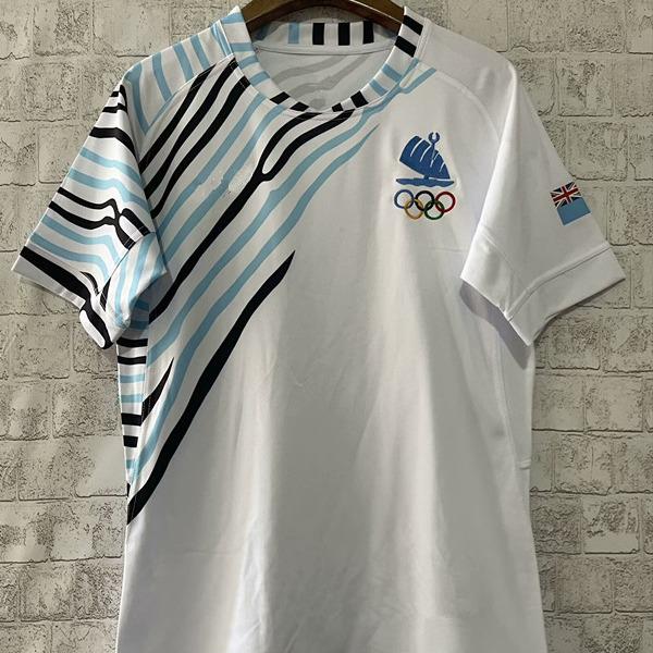 

Регбийная майка мужская Fiji Sevens 2024 домашняя и выездная - с коротким рукавом 2XL
