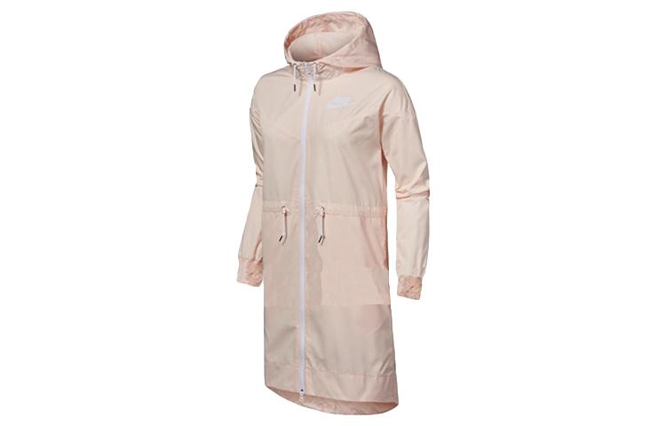 Nike Trench Coats Women s Flesh Pink Hooded Moderate 932060-838 L