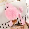 Cartoon Cute Simulation Poodle Fur Ball Toy Keychain Creative Cute Dog Fur Ball Bag Pendant Fashion Birthday Christmas Gift
