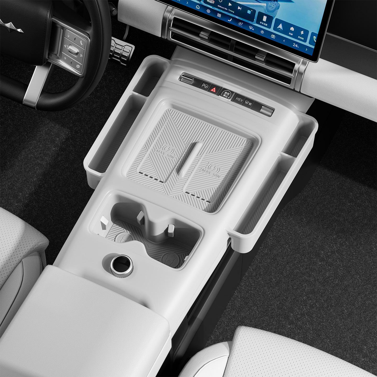 

Leopard Titanium 7 Center Console Silicone Pad: Full Coverage, Anti-slip Cup Holder Protection