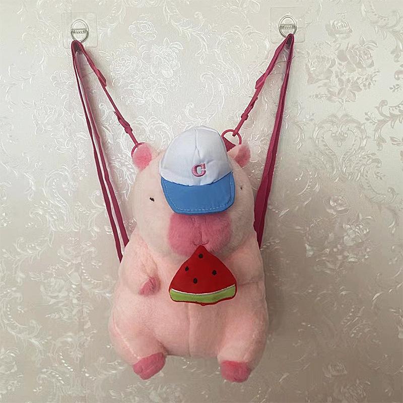 Zaino in peluche Capibara Kawaii Fashion Peluche Bambola Borsa in pelliccia Borsa per bambini Borsa a tracolla Mini zaino Borse Regali per la fidanzata