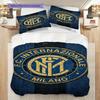 Inter Milan Emblem: Bold Design Three-piece set (1 * duvet cover + 2 * pillowcase, without core) Soft and comfortable Christmas birthday gift
