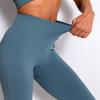 Damen einfarbige elastische Leggings: Frühling/Sommer Yoga Fitnesshose