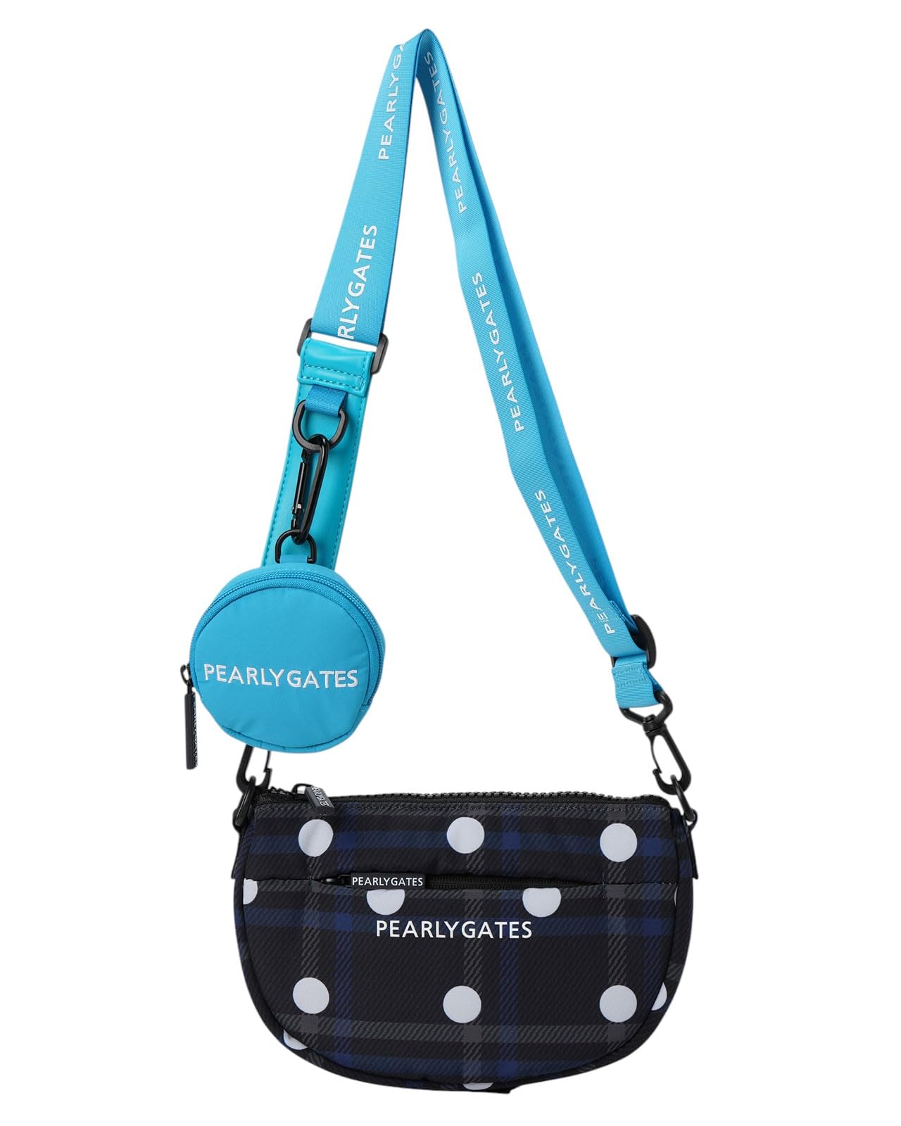 

PEARLY GATES Padded Multi-Pouch (Check and Dot Pattern with Round Pouch) Golf Accessory Case 053-5284021 121Navy FR
