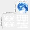 Glow In The Dark Moon And Star Wall Stickers For Kids Bedroom Living Room Decor Luminous Wall Decals Children's Room Wall Art Night Sky Stickers