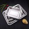 777 Extra-Thick Stainless Steel Rectangular Commercial Serving Tray