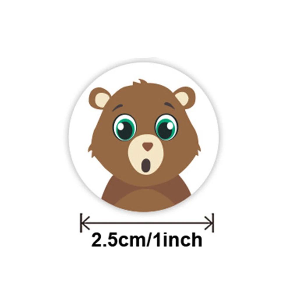 100-500pcs Reward Encouraging Graphic Stationery Animal Sticker Kindergarten School Students Child Teacher Cartoon Cute Sticker