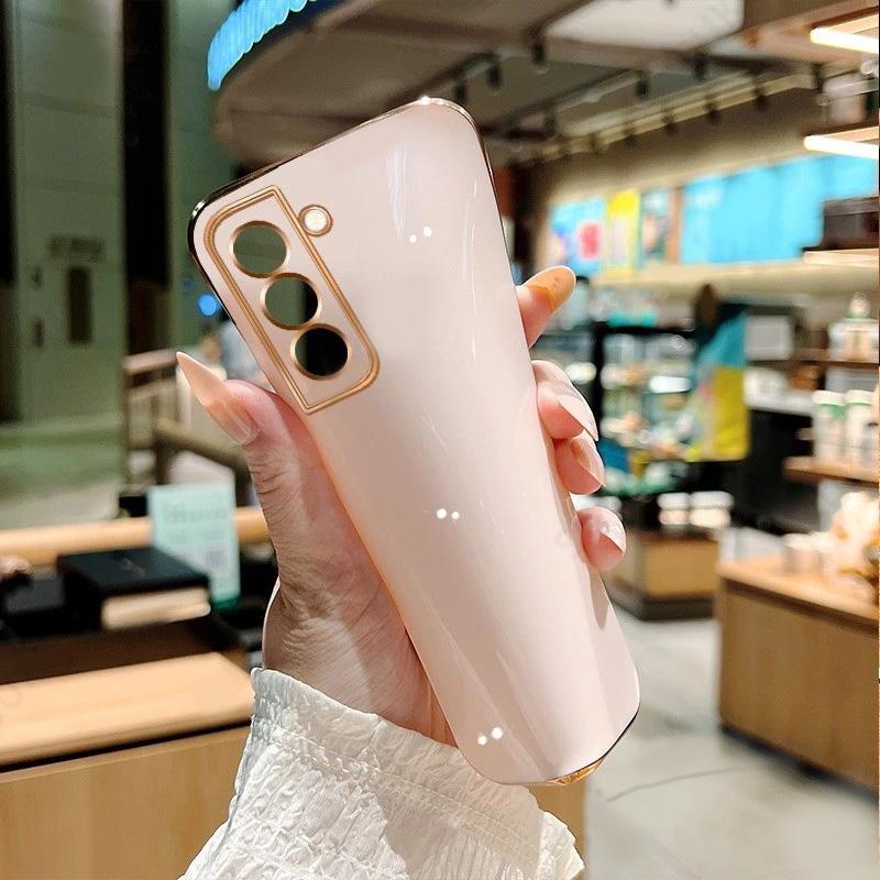 Überzugshülle für Samsung Galaxy S22 S23 Ultra S21 S20 FE Plus A53 5G Luxus weiche Silikon-Stoßstangenabdeckung