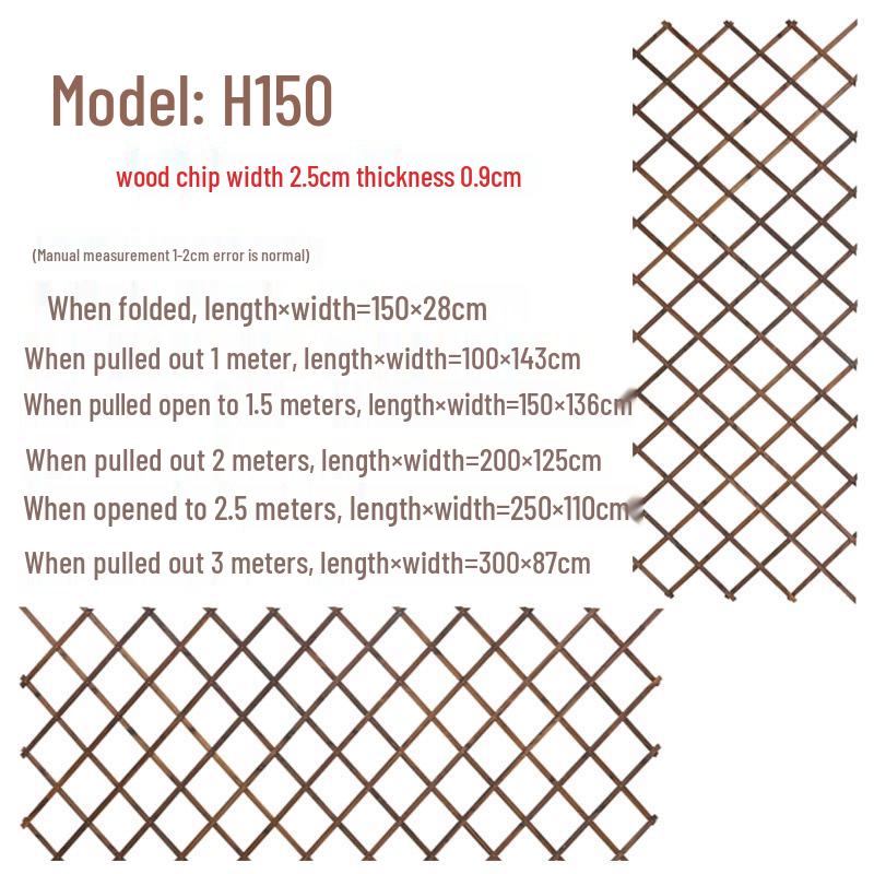 Expandable Garden Trellis with Preservative Wood for Climbing Plants