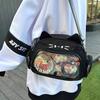 Katzen Schule Schwarzer Rucksack Ita Tasche Damen Neu Harajuku PU Leder Lolita Y2k Rucksäcke Damen Süß Niedlich Einfarbig Mochilas Ästhetisch