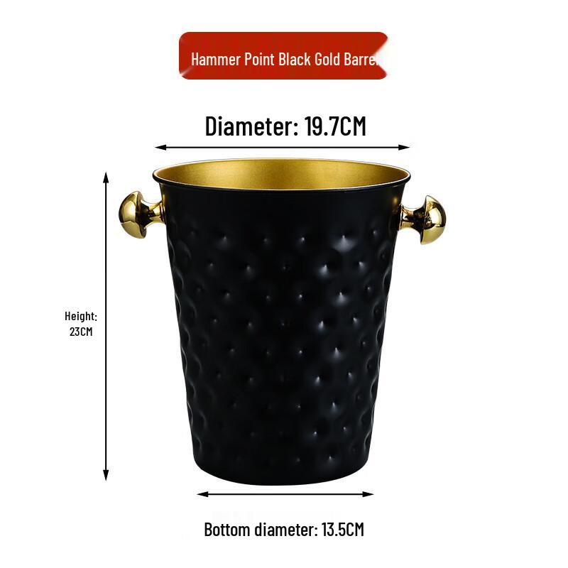

ZISIZ Hammered Champagne and Ice Bucket