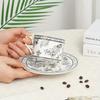 Creative 1 Set Tea Cups And Saucers, Cappuccino Cups, Coffee Cups, White Tea Cup Set, British Coffee Cups, Porcelain Tea Set, La